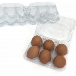 Egg Boxes. Clear Plastic. 350 x 6 Egg Boxes.